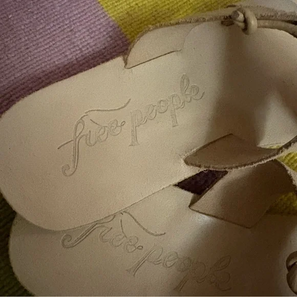 NWT Free People Sophie slip on Neutral Beige Leather Sandals 36/6 - Picture 4 of 6